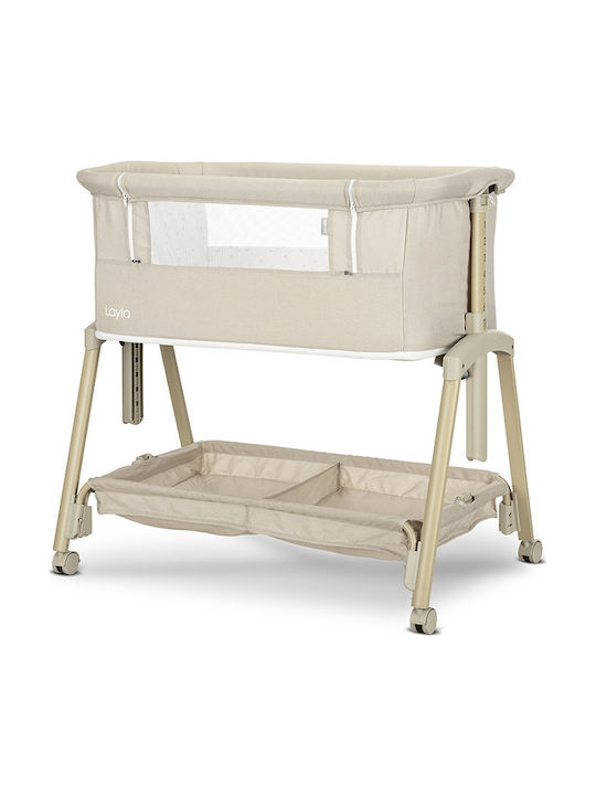 Lorelli Cradle with Mattress and Wheels Beige