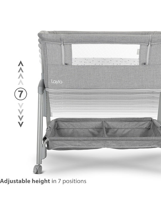 Lorelli Cradle with Mattress and Wheels Gray