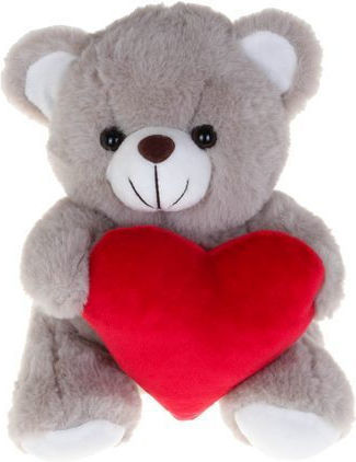 Much toys & gifts Λούτρινο Αρκουδάκι Αγίου Βαλεντίνου 20 εκ.