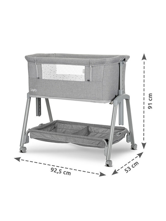 Lorelli Cradle with Mattress and Wheels Gray