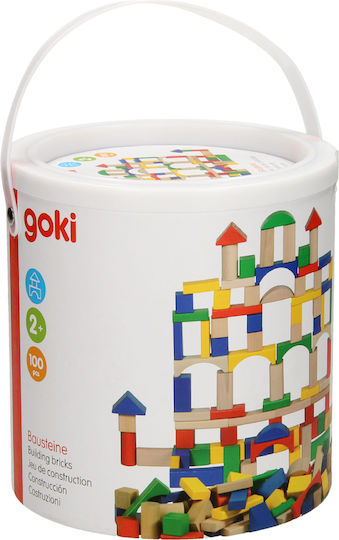Goki Wooden Building Blocks For 2+ Years 100 Pieces