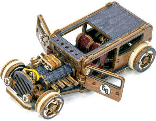 Wooden City Wooden Construction Toy Hot Rod Car