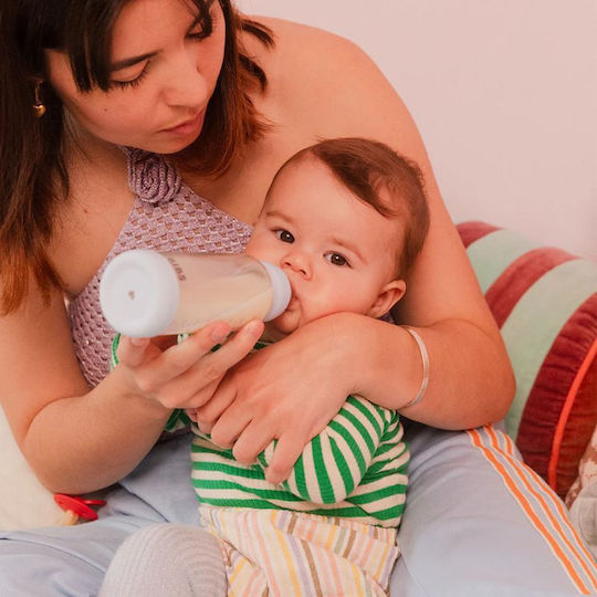Bibs Σετ Γυάλινα Μπιμπερό Κατά των Κολικών με Θηλή Καουτσούκ για 0+ μηνών Μπλε 120ml