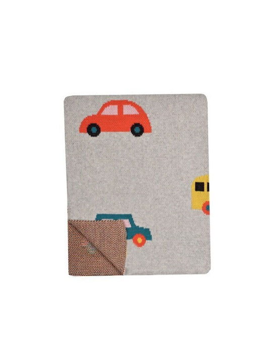 Liolios Home Blanket Nursery Swaddling Blankets Vehicles Gray 80x100cm