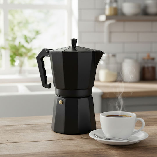 Cheffinger Μπρίκι Espresso 12cups Μαύρο