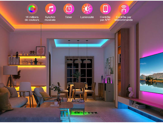 Avizar 150 Led Rgb Bluetooth Connected Waterproof Ribbon Light Ip65 5m Multicolour