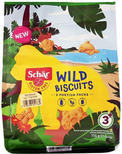 Παιδικά Μπισκότα Wild Biscuits - Χωρίς Γλουτένη - Schar - 115gr