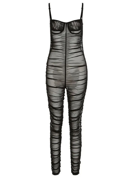 Slim Fit Casual Overall Schwarz