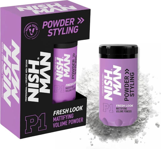 Nishman Mattierende Haarstyling-Puder Volumen Puder P1 Leichter Halt Frischer Look
