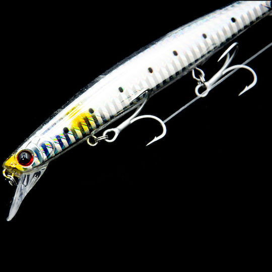 Rizor Jerky Minnow 140s 24g Artificial Minnow 14cm Three Hooks St-46 No4 Long Casts Realistic Swimming #06 Loutsaki