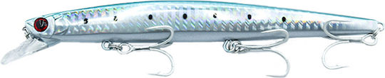Rizor Jerky Minnow 140s 24g Artificial Minnow 14cm Three Hooks St-46 No4 Long Casts Realistic Swimming #06 Loutsaki