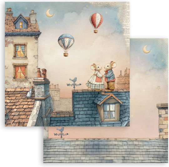 Хартиени Скрапбукинг Артикули 10 Бройки 20.3×20.3см Stamperia Family