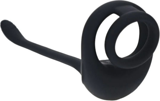 Dual Motor Μαύρο Δονούμενο Δαχτυλίδι Πέους & Διεργέτης Προστάτη Levelz Shots