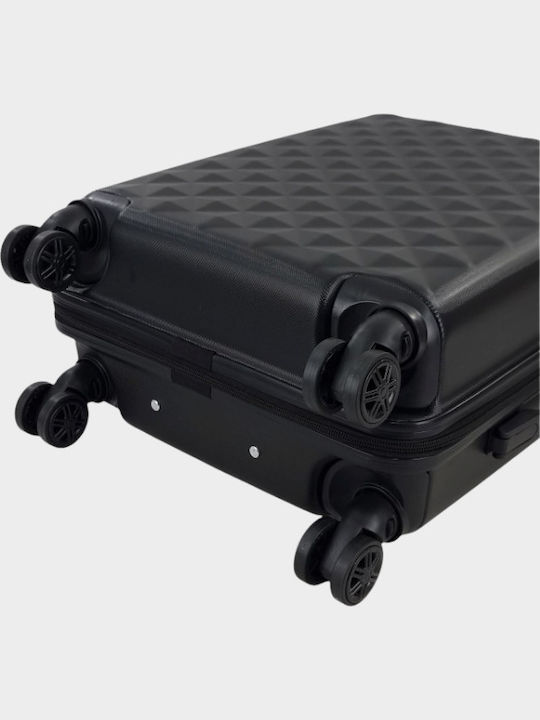 My Choice Valiză de Călătorie de Cabină Rigidă Neagră cu 4 Roți Înălțime 55cm