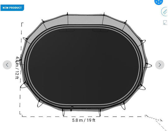 Springfree Jumpo Oval Батути На Открито 570x380см с Предпазна Мрежа