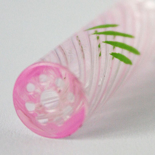 Γυάλινη Τζιβάνα 8mm Στρογγυλό Επιστόμιο 9 Holes Pink