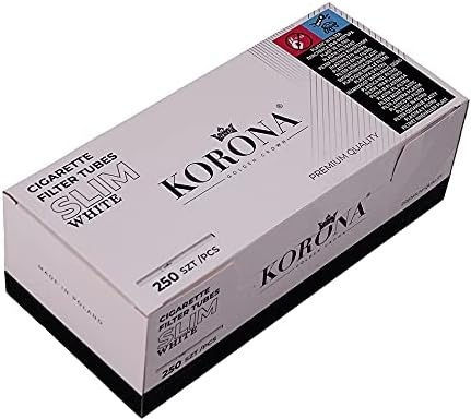 Korona Slim White Cone Filter 250 Pieces