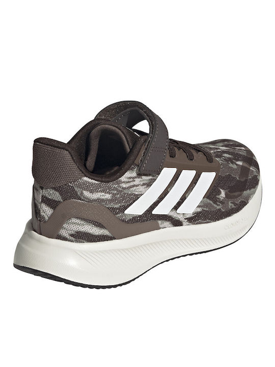 Runfalcon 5 El C Kids Sports Shoes Running with Hoop & Loop Closure Brown