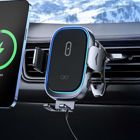 Force Power Car Mount 15w Fast Qi Wireless Charging Black