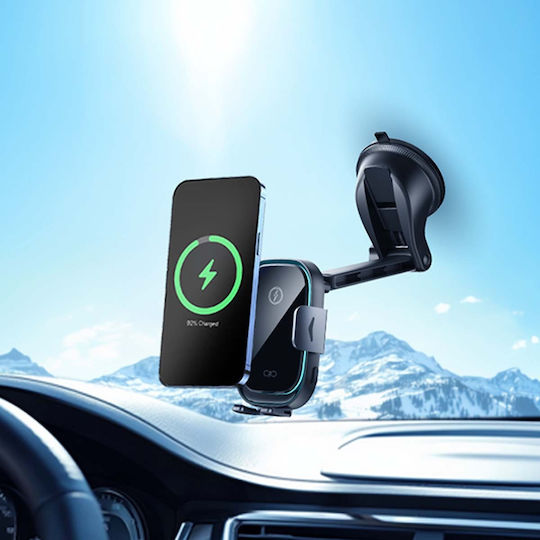 Force Power Стойка За Автомобил 15w Безжично Зареждане С Регулируемо Здраво Рамо Черна