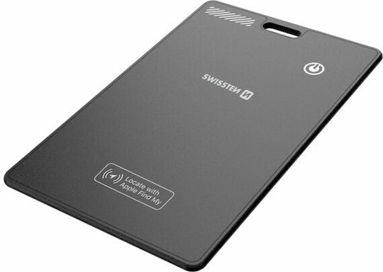 Swissten Find Card Compatible with Apple Find My Black Rechargeable