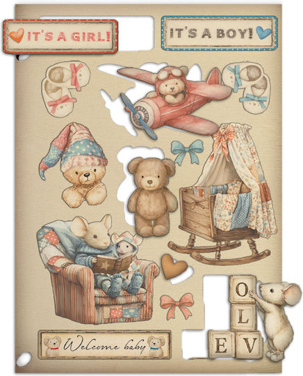 Wooden Decorative Sticks A5 Stamperia Baby