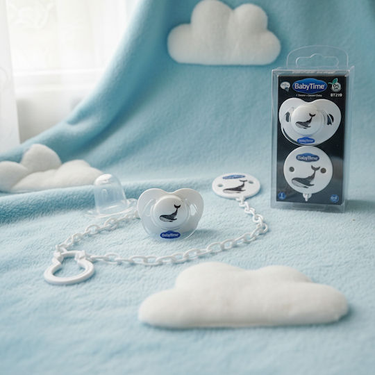 Nansydimo Orthodontic Pacifier Silicone White for 0-6 months
