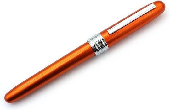 Platinum Plaisir Πένα Γραφής Medium Πορτοκαλί από Αλουμίνιο με Πορτοκαλί Μελάνι