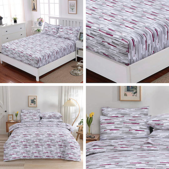 Casa Colori Super-Double 230x260cm Stone Wine Stone Wine