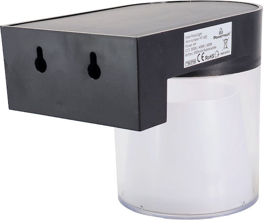 Powertech Solar Light 4W 500lm Warm White 3000K with Motion Sensor and Photocell IP54 17.15x10.13x12.85cm