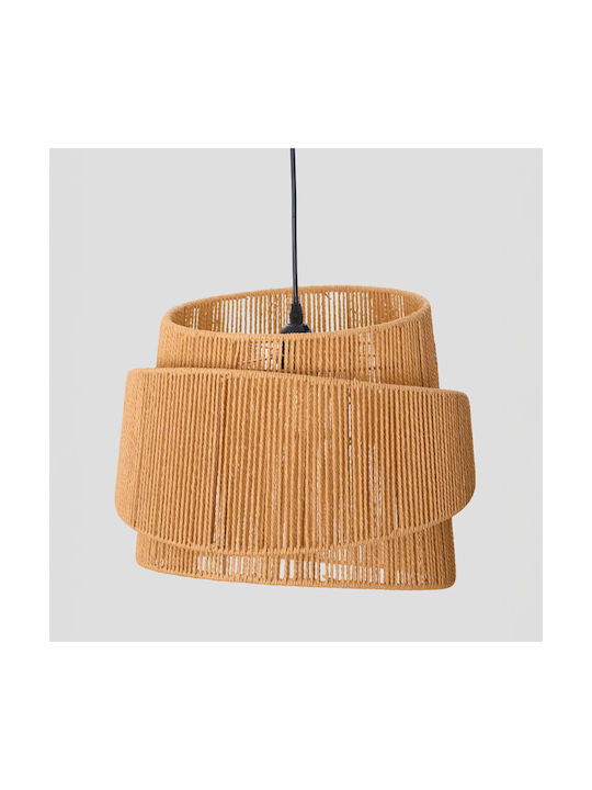InTheBox Zia Κρεμαστό Φωτιστικό Καφέ Boho με Σχοινί 39x35εκ.