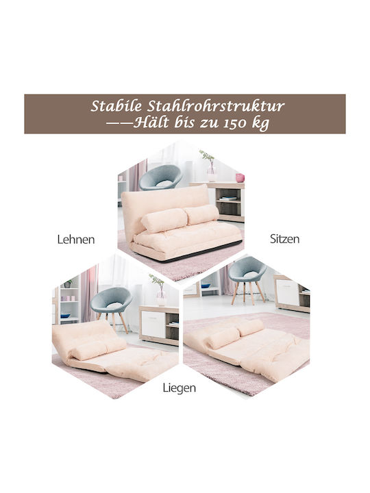 Πολυμορφική Πουφ Μαξιλάρα Μπεζ Χρώμα 180x108x180cm