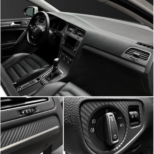 Bandă Autocolantă Auto 3D Carbon Negru 3m X 1,27m