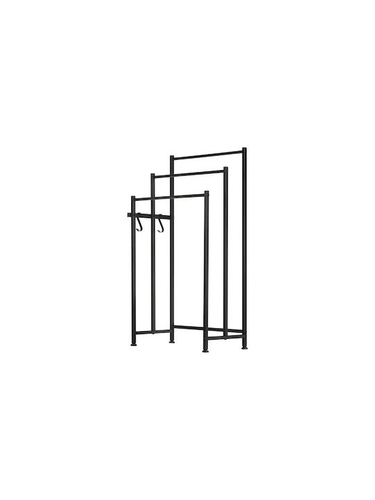 Vilde Calea ferată de Baie Triplă De Perete cu șuruburi ​45x25cm Negru