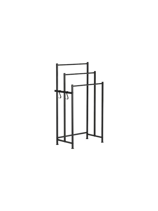 Vilde Calea ferată de Baie Triplă De Perete cu șuruburi ​45x25cm Negru