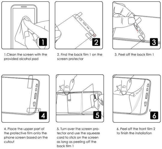 Nokia C22 2 Pieces Screen Cover Enkay Full Glue Soft Hydrogel Explosion Resistant Enkay
