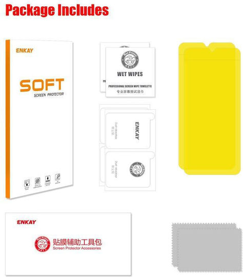 Nokia C22 2 Pieces Screen Cover Enkay Full Glue Soft Hydrogel Explosion Resistant Enkay