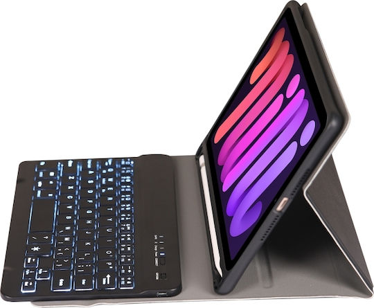 Αποσπώμενο Bluetooth Flip Cover με Πληκτρολόγιο στα Αγγλικά UK Μαύρη (iPad mini 6 (2021) 8.3 inch)