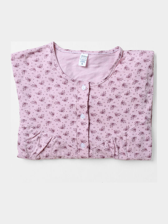 Alina Winter Damen Nachthemd Pink