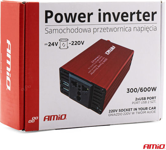 24v To 230v Voltage Converter 300w/600w 2 X Usb 5v