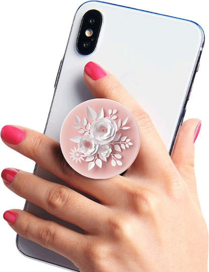 Popsockets Popgrip Stand Paper Flower Design Adhesive Stand Function Pink