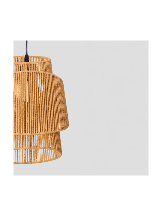 InTheBox Cira Hängelampe Braun Boho mit Seil 25x35cm.