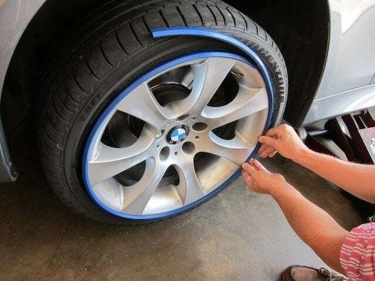 Premium Quality Rim Protection Set 4 Plastic Rings Red Color