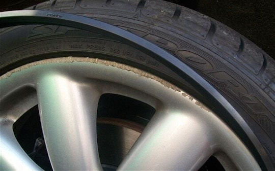 Premium Quality Rim Protection Set 4 Plastic Rings Red Color