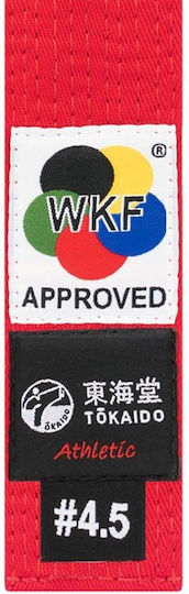 Karate Belt Tokaido WKF Approved Red