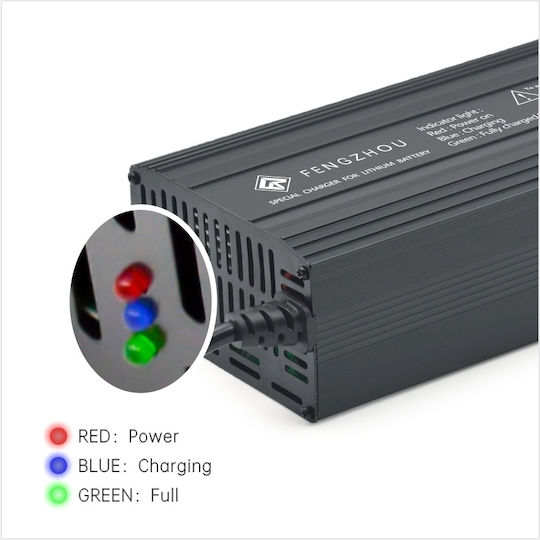 Γρήγορος Φορτιστής 84v 6a Gx16 Connector Μπαταρίες Λιθίου 72 Volt