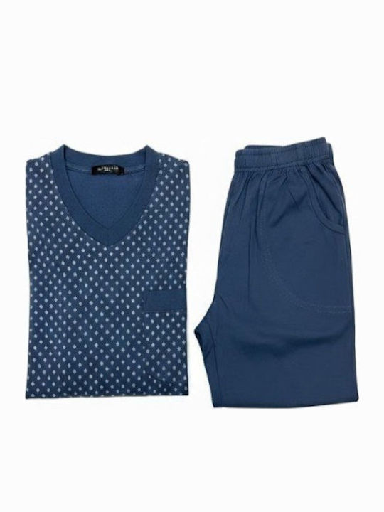 Soccus Men's Winter Pajamas Set Blue