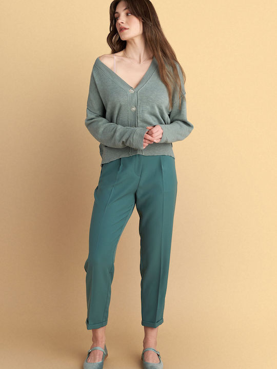 Jachetă de damă tricotată Green