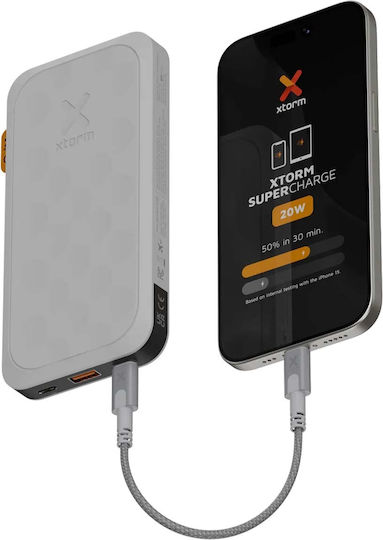 Xtorm Power Bank 10000mAh 20W with USB-A Port and 2 USB-C Ports White