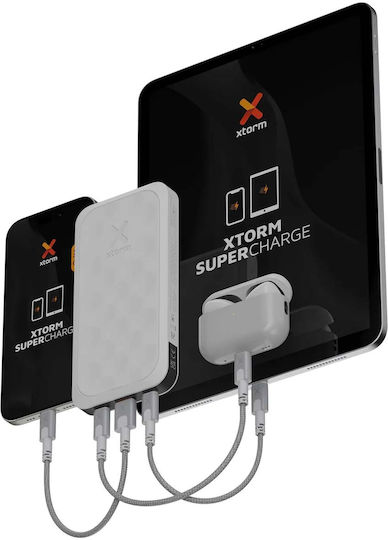 Xtorm Power Bank 10000mAh 20W with USB-A Port and 2 USB-C Ports White